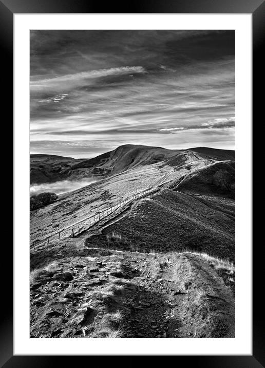 The Great Ridge, Derbyshire, Peak District Framed Mounted Print by Darren Galpin