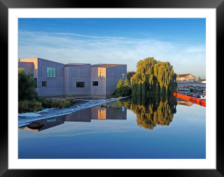 Hepworth Gallery and River Calder, Wakefield Framed Mounted Print by Darren Galpin