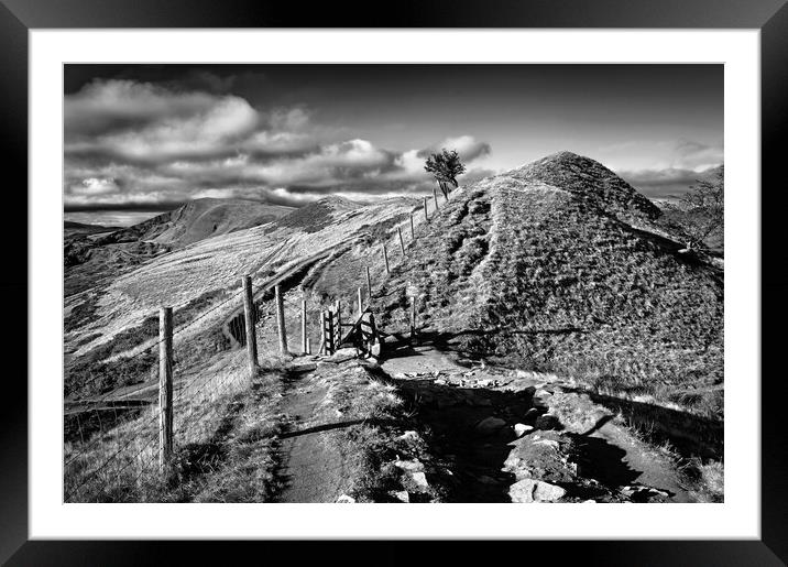 The Great Ridge Derbyshire Peak District  Framed Mounted Print by Darren Galpin