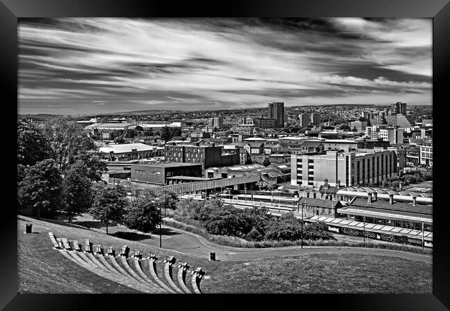 Sheffield Skyline Framed Print by Darren Galpin