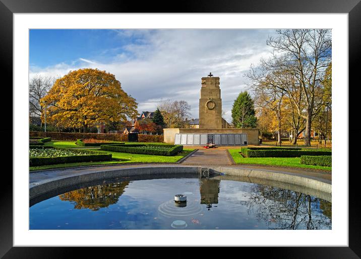 Cenotaph and Gardens, Clifton Park, Rotherham   Framed Mounted Print by Darren Galpin