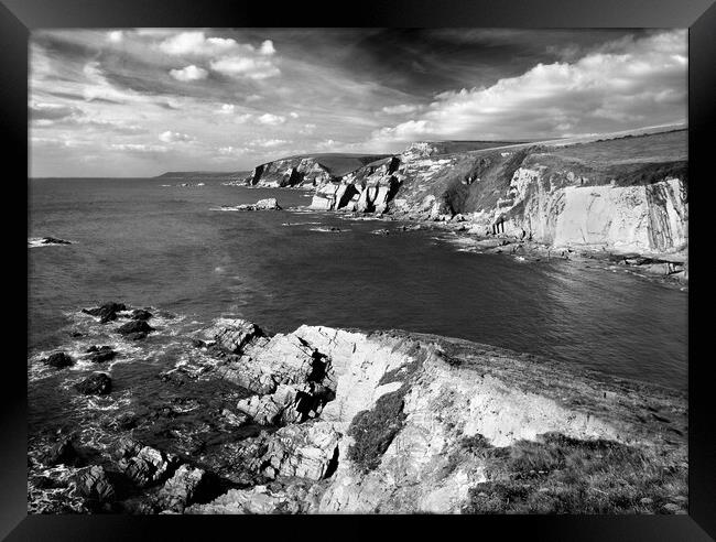 Aymer Cove, Near Bigbury on Sea, South Devon Framed Print by Darren Galpin