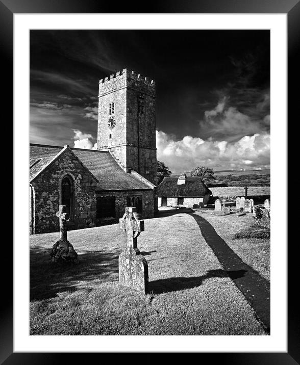 Church of St Peter, Buckland in the Moor Framed Mounted Print by Darren Galpin