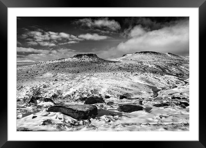 Carl Wark and Higger Tor, Peak District Framed Mounted Print by Darren Galpin