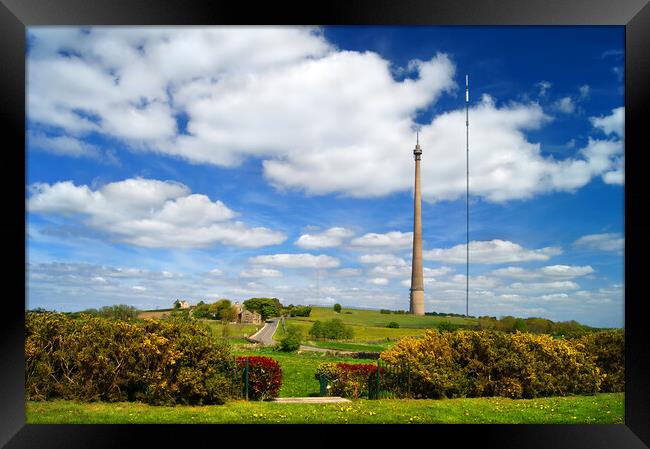 Emley Moor Tower Framed Print by Darren Galpin