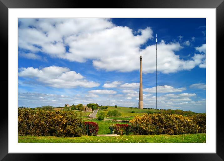 Emley Moor Tower Framed Mounted Print by Darren Galpin