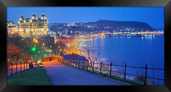 Scarborough South Bay Panorama Framed Print by Darren Galpin