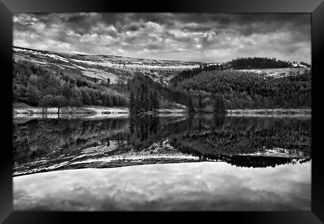 Derwent Reservoir Reflections Framed Print by Darren Galpin