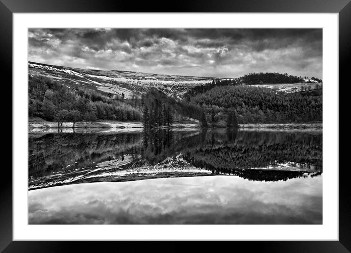 Derwent Reservoir Reflections Framed Mounted Print by Darren Galpin
