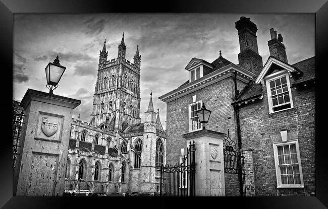 Entrance to Gloucester Cathedral  Framed Print by Darren Galpin
