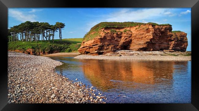 Mouth of River Otter, Budleigh Salterton Framed Print by Darren Galpin