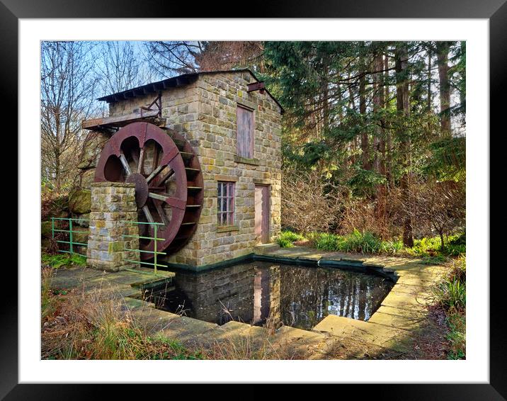 Water Wheel, Roundhay Park, Leeds Framed Mounted Print by Darren Galpin
