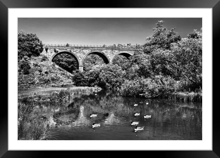 Headstone Viaduct & River Wye, Monsal Dale, Peak District Framed Mounted Print by Darren Galpin