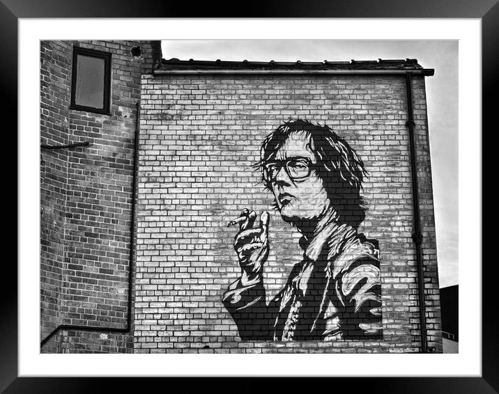 Jarvis Cocker Mural, Sheffield Framed Mounted Print by Darren Galpin