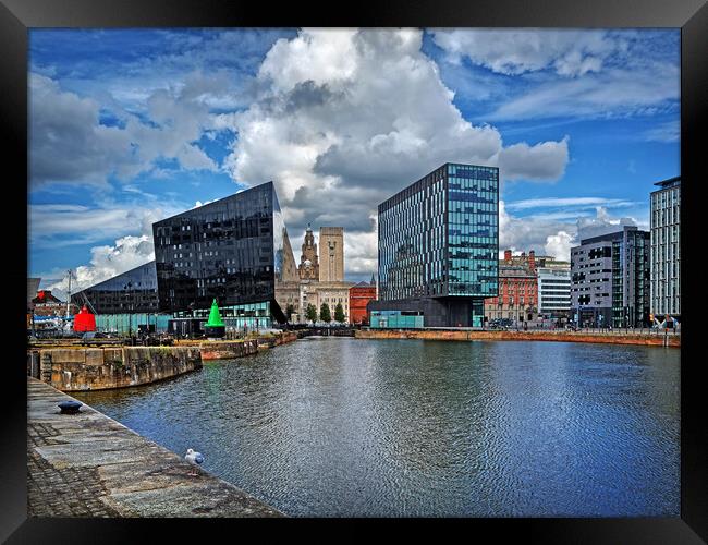 Canning Dock Reflections, Liverpool Framed Print by Darren Galpin