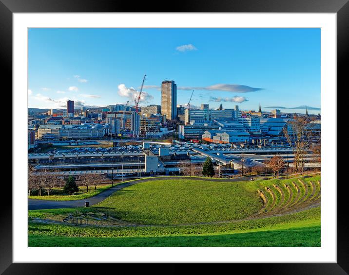 Sheffield Skyline Framed Mounted Print by Darren Galpin