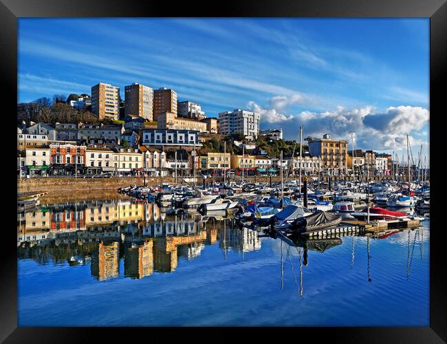 Torquay Harbour Reflections Framed Print by Darren Galpin