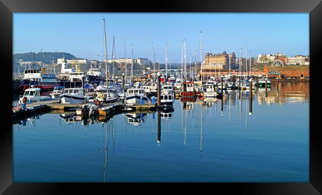 Scarborough Harbour Panorama Framed Print by Darren Galpin