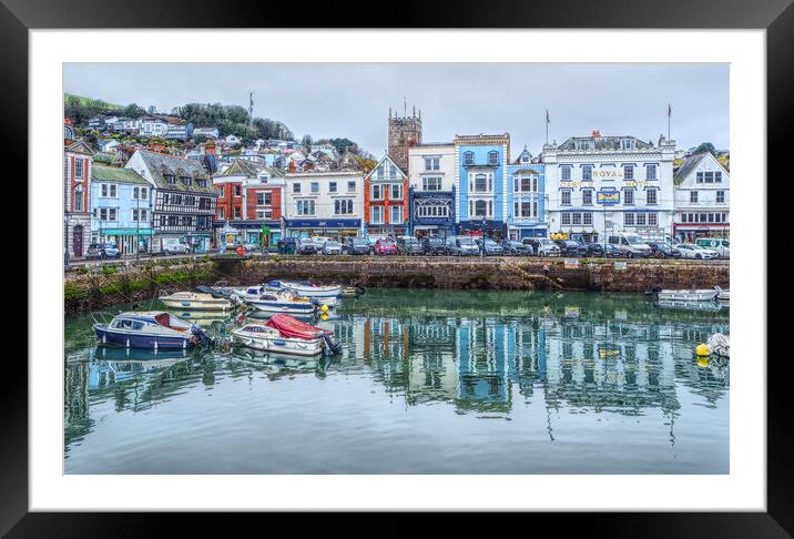 Dartmouth Harbour and Quay. Framed Mounted Print by Darren Galpin
