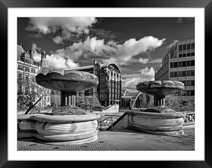 Peace Gardens, Sheffield  Framed Mounted Print by Darren Galpin