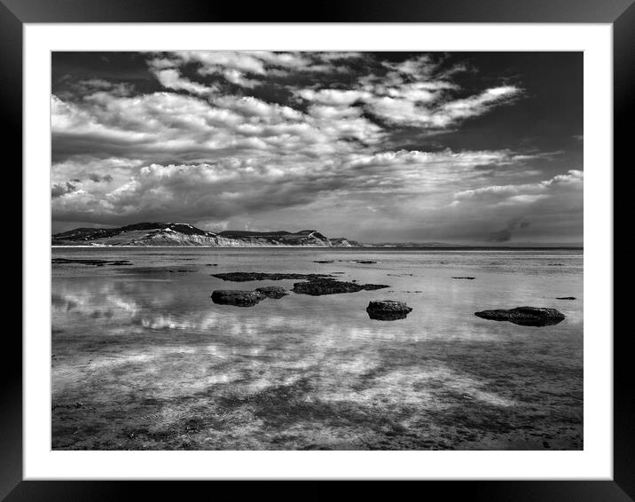 Jurassic Coast and Lyme Bay Reflections Framed Mounted Print by Darren Galpin