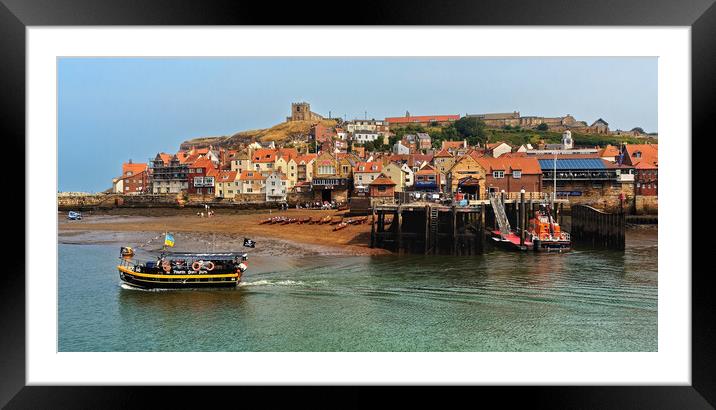 Whitby Harbour Panorama Framed Mounted Print by Darren Galpin