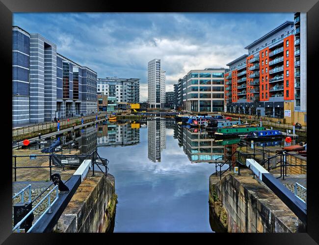 Leeds Dock Framed Print by Darren Galpin