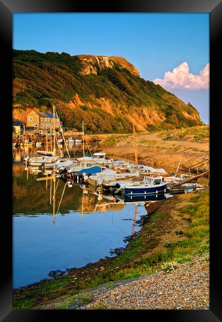 Axmouth Harbour & Haven Cliff   Framed Print by Darren Galpin