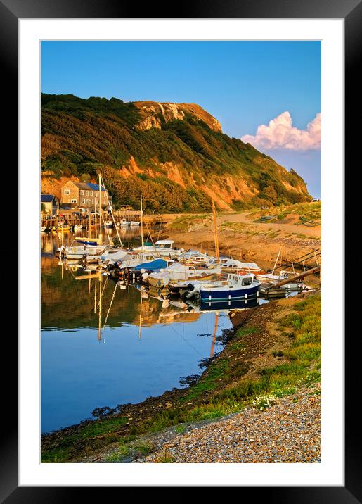 Axmouth Harbour & Haven Cliff   Framed Mounted Print by Darren Galpin
