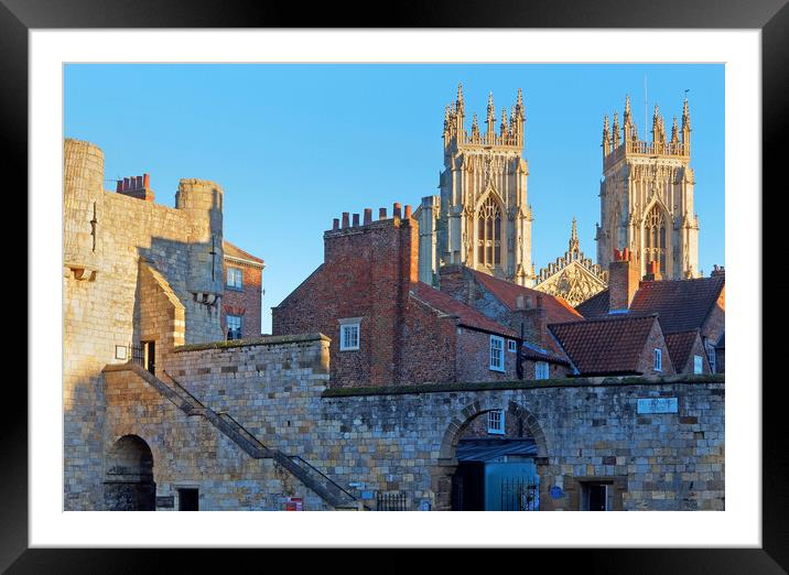 Bootham Bar and York Minster Framed Mounted Print by Darren Galpin