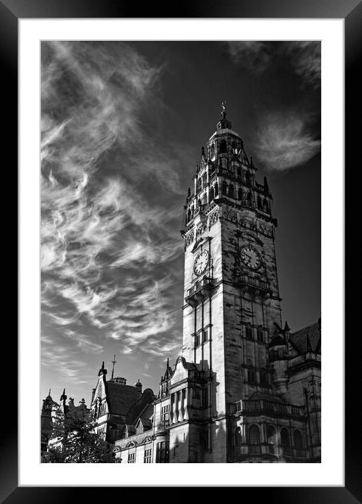  Sheffield Town Hall, South Yorkshire  Framed Mounted Print by Darren Galpin