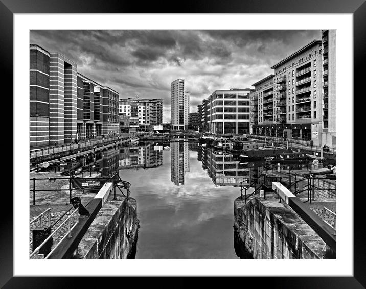 Leeds Dock Framed Mounted Print by Darren Galpin