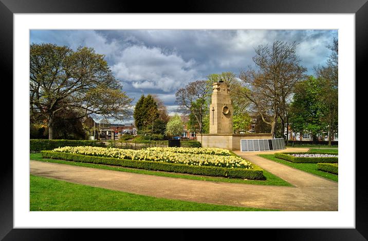 Cenotaph and Gardens, Clifton Park, Rotherham  Framed Mounted Print by Darren Galpin