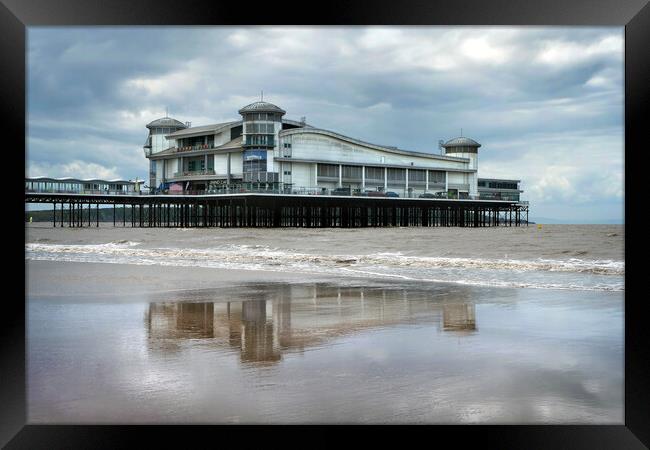 Weston-super-Mare Grand Pier Framed Print by Darren Galpin