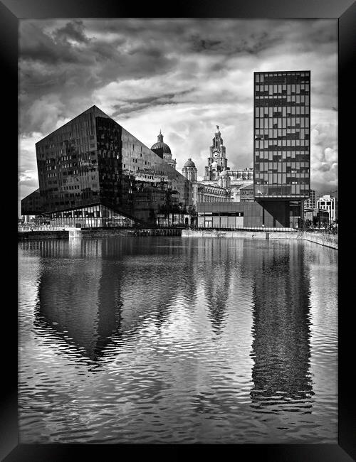 Canning Dock Reflections, Liverpool Framed Print by Darren Galpin