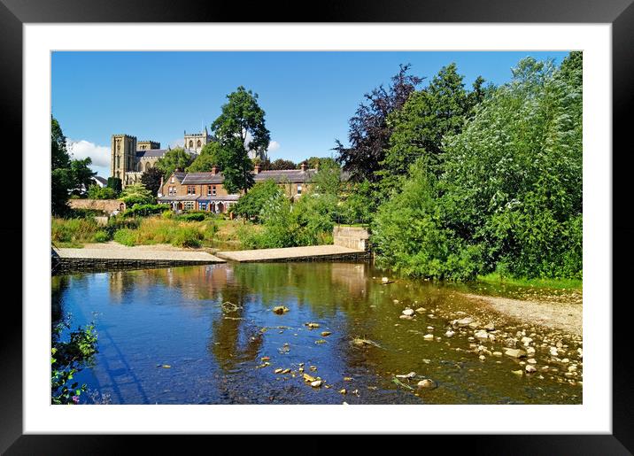Ripon Cathedral and River Skell Framed Mounted Print by Darren Galpin