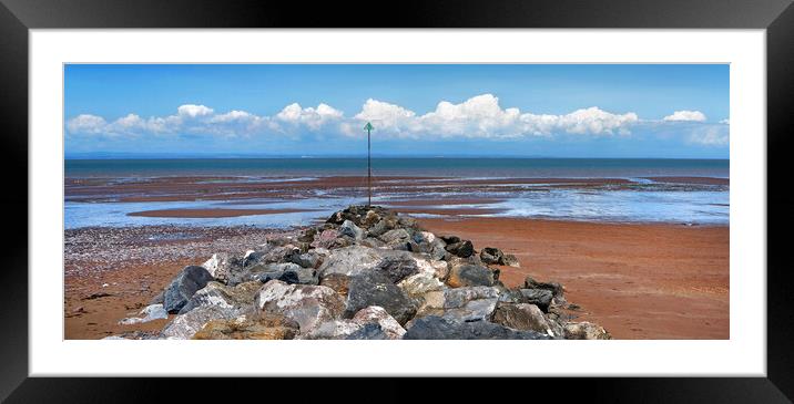 Minehead Beach Panorama  Framed Mounted Print by Darren Galpin