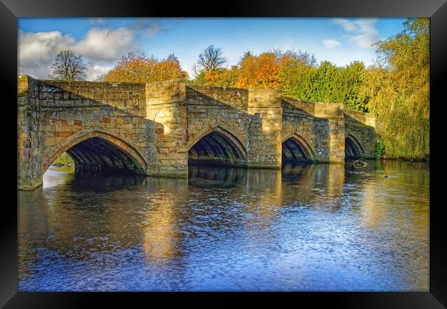 Bakewell Bridge and River Wye   Framed Print by Darren Galpin