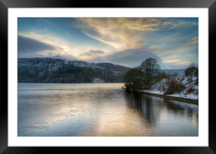 Ladybower Winter Reflections Framed Mounted Print by Darren Galpin