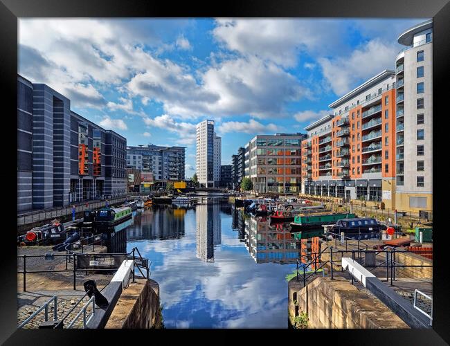 Leeds Dock Framed Print by Darren Galpin