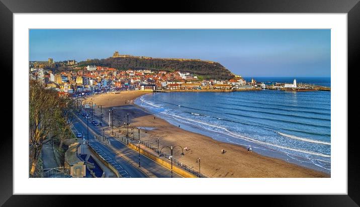 Scarborough South Bay  Framed Mounted Print by Darren Galpin