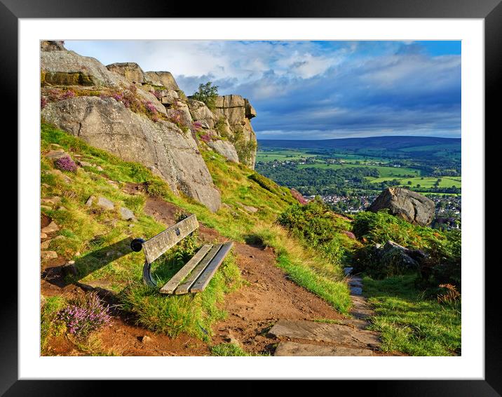 The Cow and Calf Rocks, Ilkley Framed Mounted Print by Darren Galpin