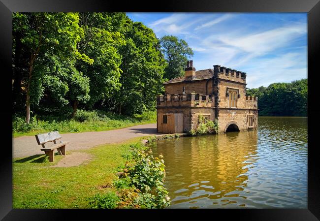 Newmillerdam Boat House   Framed Print by Darren Galpin