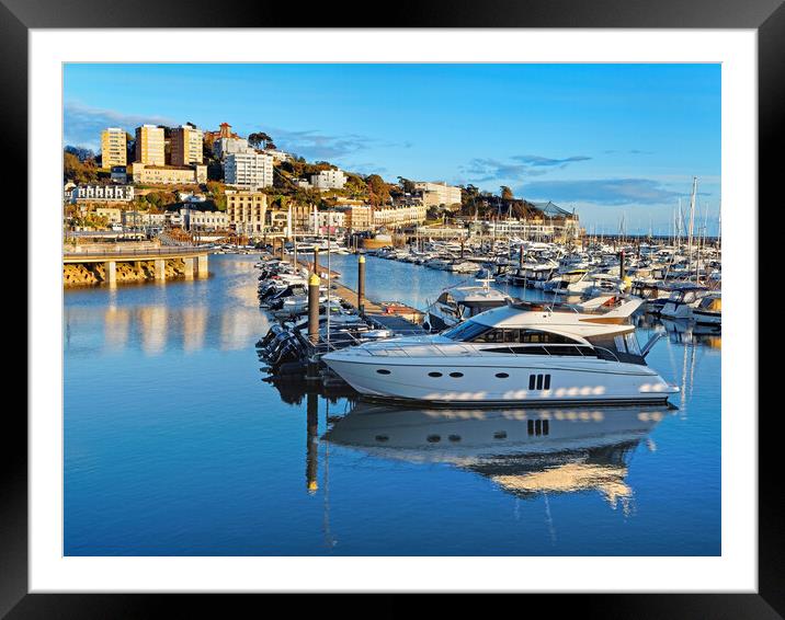 Torquay Harbour and Marina Framed Mounted Print by Darren Galpin