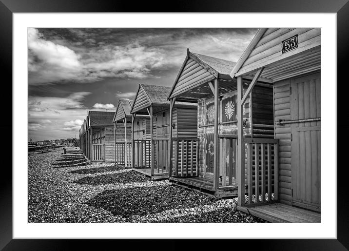 Beach Huts at Herne Bay  Framed Mounted Print by Darren Galpin