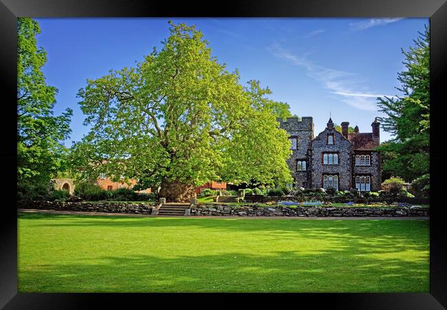 Westgate Gardens and Tower House, Canterbury  Framed Print by Darren Galpin