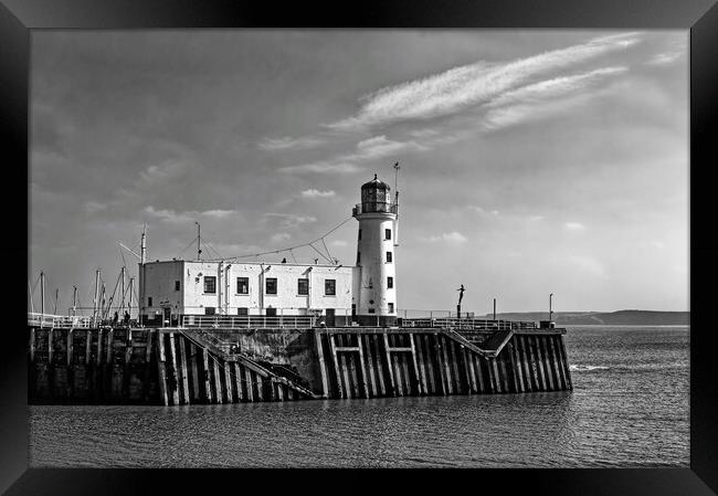 Scarborough Lighthouse  Framed Print by Darren Galpin