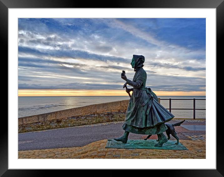 Mary Anning Statue, Lyme Regis Framed Mounted Print by Darren Galpin