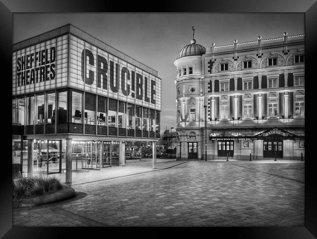 Crucible & Lyceum Theatres, Sheffield    Framed Print by Darren Galpin