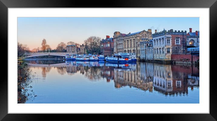 River Ouse Panorama, York Framed Mounted Print by Darren Galpin